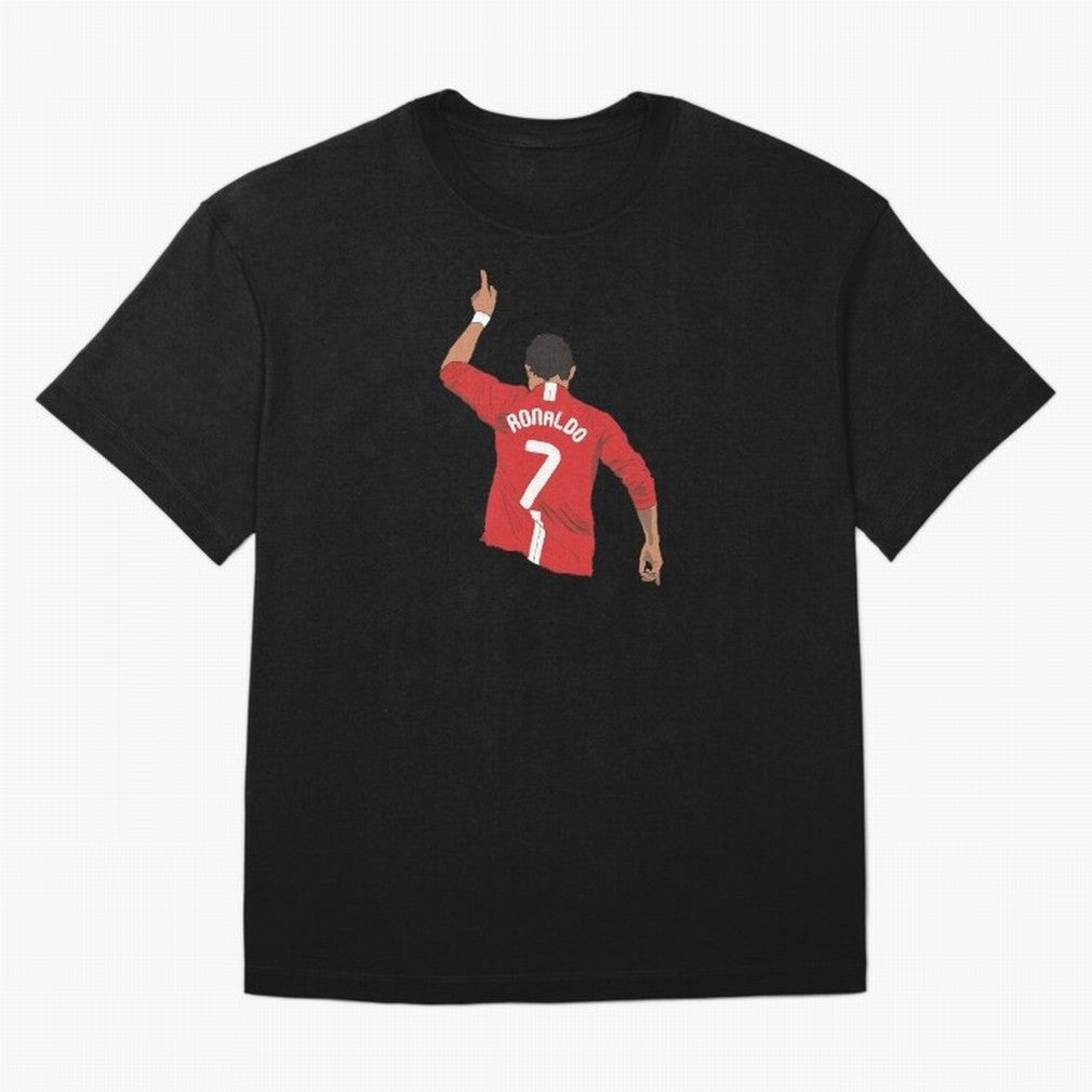 Cristiano Ronaldo MUFC Oversized T-Shirt Capture Global Football Passion for FIFA World Cup 2026, Capturing Messi and Cristiano Ronaldo, Brazil, Championship Spirit, Famous Goals, Roaring Crowds and International Football Unity; Made for Collectors