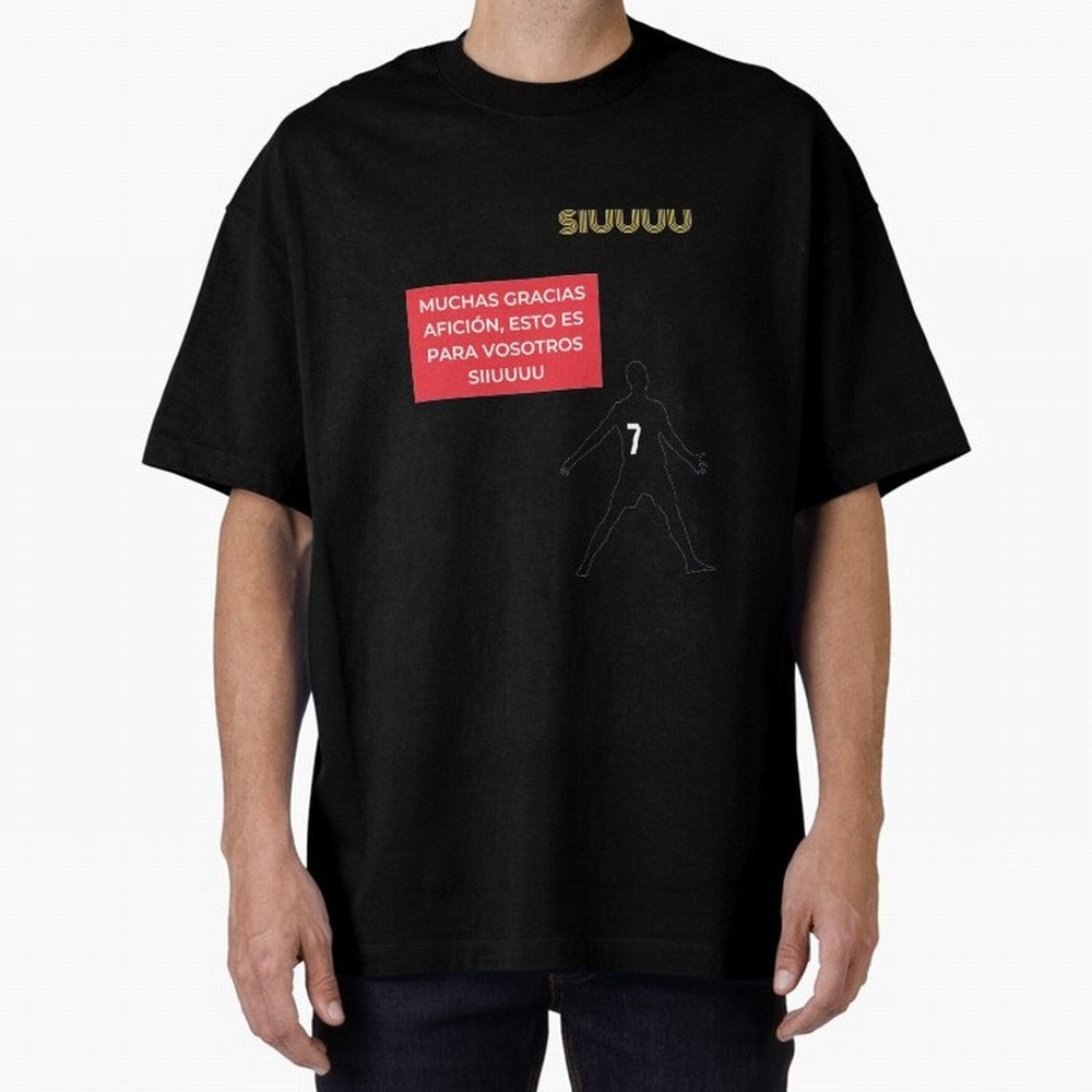 SIUUU CR7 Oversized T-Shirt Carry National Pride through FIFA World Cup 2026 Group Stage Spirit, Centered on Argentina and Brazil, Mbappe, Supporter Pride, Iconic Celebrations, Legendary Names and Global Match Day Energy; Great for Supporters Who