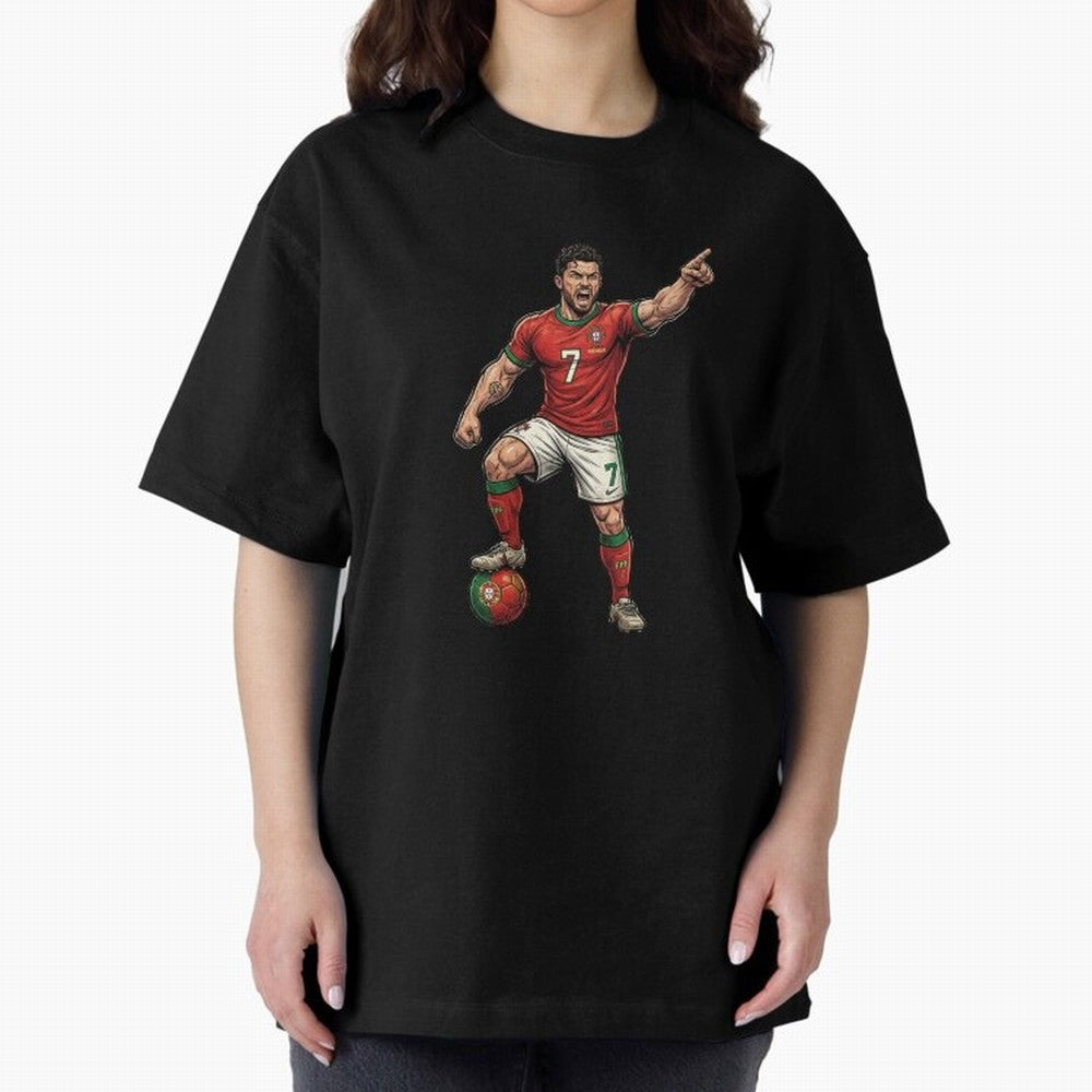 The ultimate soccer player | anime style Oversized T-Shirt Mark FIFA World Cup 2026 USA Canada Mexico Spirit, Inspired by Brazil, Portugal and Argentina, Mbappe, Classic Soccer Heritage, Championship Pressure, Fan Loyalty and International Pride;