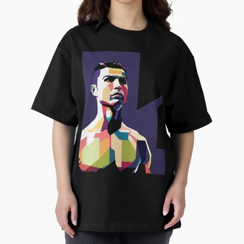 Ronaldo Cristiano Ronaldo Oversized T-Shirt Honor Match Day Hype around FIFA World Cup 2026, Haaland and Mbappe, France, Sports Nostalgia, International Competition, Famous Players and Unforgettable Victories; Perfect for Fans, Collectors, Family