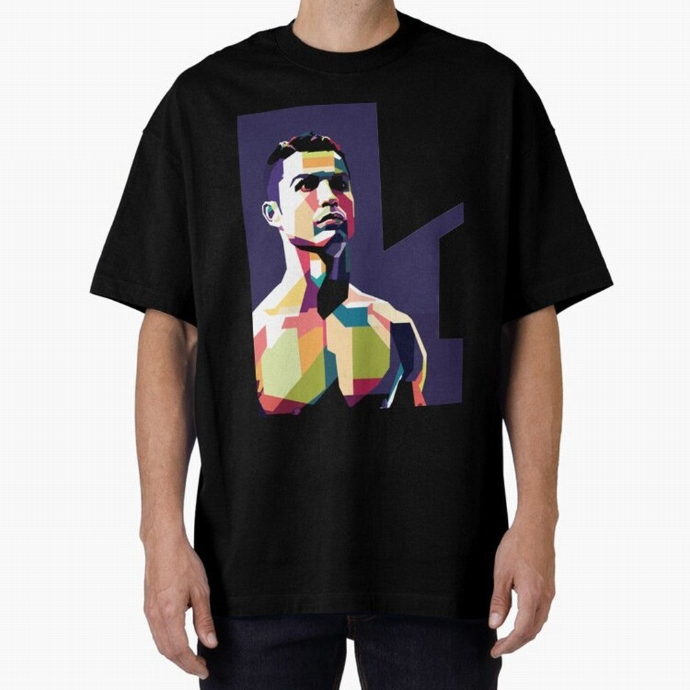 Ronaldo Cristiano Ronaldo Oversized T-Shirt Honor Match Day Hype around FIFA World Cup 2026, Haaland and Mbappe, France, Sports Nostalgia, International Competition, Famous Players and Unforgettable Victories; Perfect for Fans, Collectors, Family