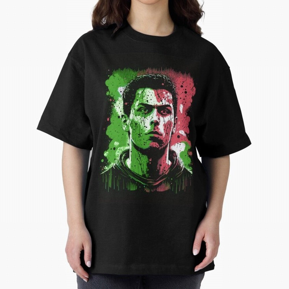 Cristiano Ronaldo Oversized T-Shirt Bring World Football Passion into FIFA World Cup 2026 Spirit, Connected to Germany, Mbappe, Fan Favorite Moments, National Team Passion, Big Match Drama and Soccer History; Created for Match Day Parties, Soccer