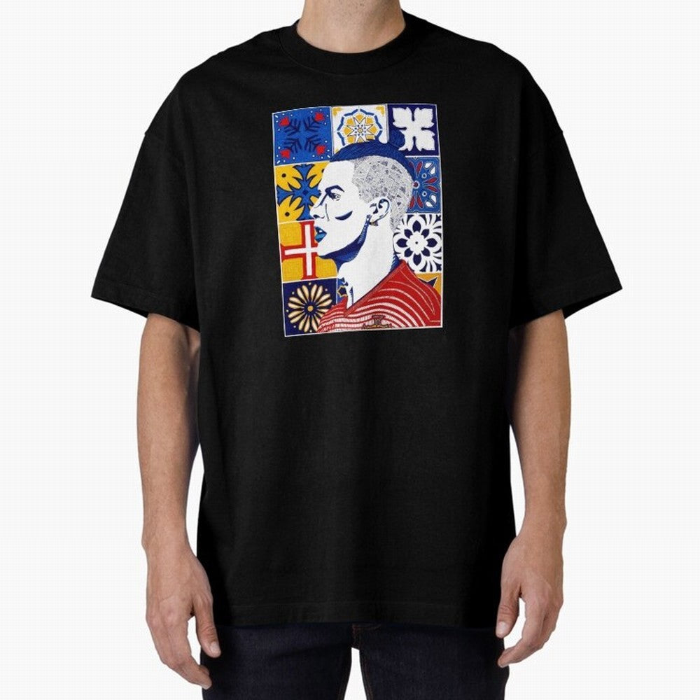 Cristiano Ronaldo Azulejos Oversized T-Shirt Support Your Favorite Stars during Global Football Passion for FIFA World Cup 2026 USA Canada Mexico, Celebrating CR7 and Messi, Spain, Supporter Pride, Iconic Celebrations, Legendary Names and Global