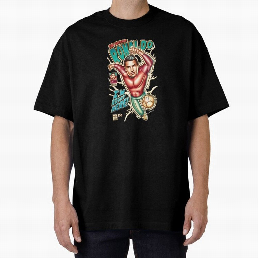 The Machine Ronaldo Oversized T-Shirt Turn Up for FIFA World Cup 2026 for Fans of Messi and Cristiano Ronaldo and England, Bringing Football Passion, Legendary Performances, Festival Vibes and Supporter Community; Ideal for Football Dads, Football