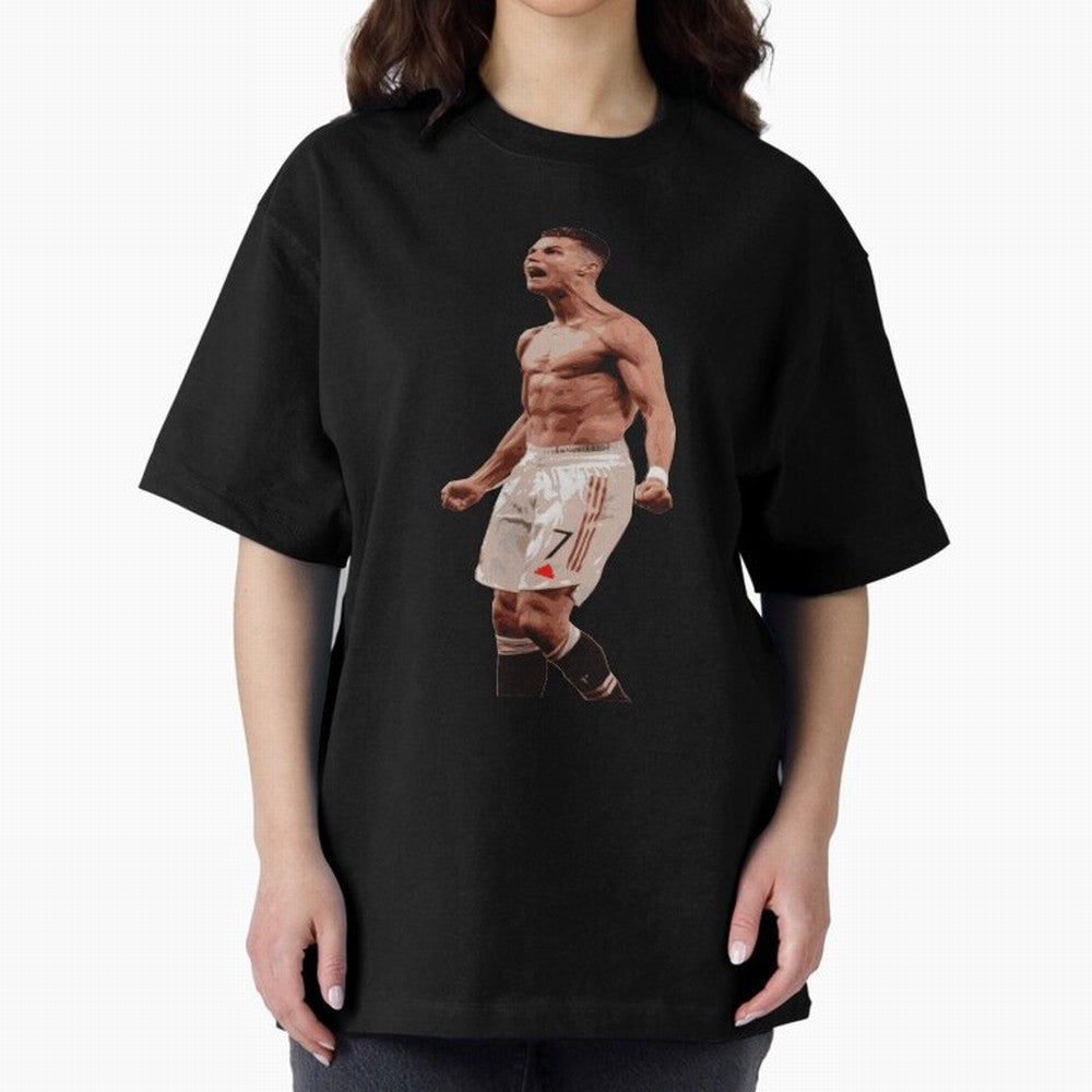cristiano ronaldo manchester united Oversized T-Shirt Show Your Love for Match Day Hype around FIFA World Cup 2026, CR7 and Messi, England, Championship Spirit, Famous Goals, Roaring Crowds and International Football Unity; Built for Supporters
