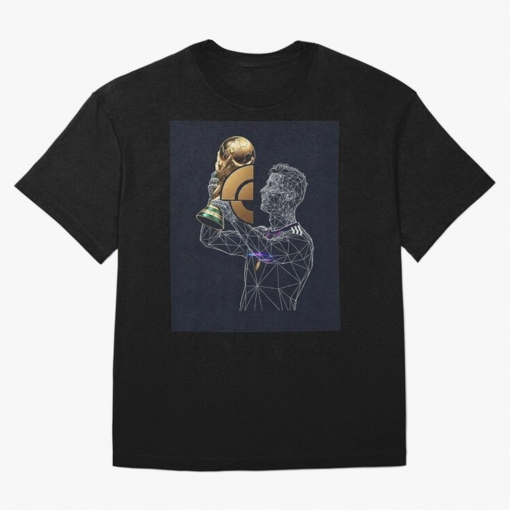 Digital Football Oversized T-Shirt Experience the FIFA World Cup 2026 Group Stage Journey through Messi and Cristiano Ronaldo Highlights, Argentina and Brazil Pride, Soccer Culture, Superstar Moments, National Team Dreams and Competitive Fire;