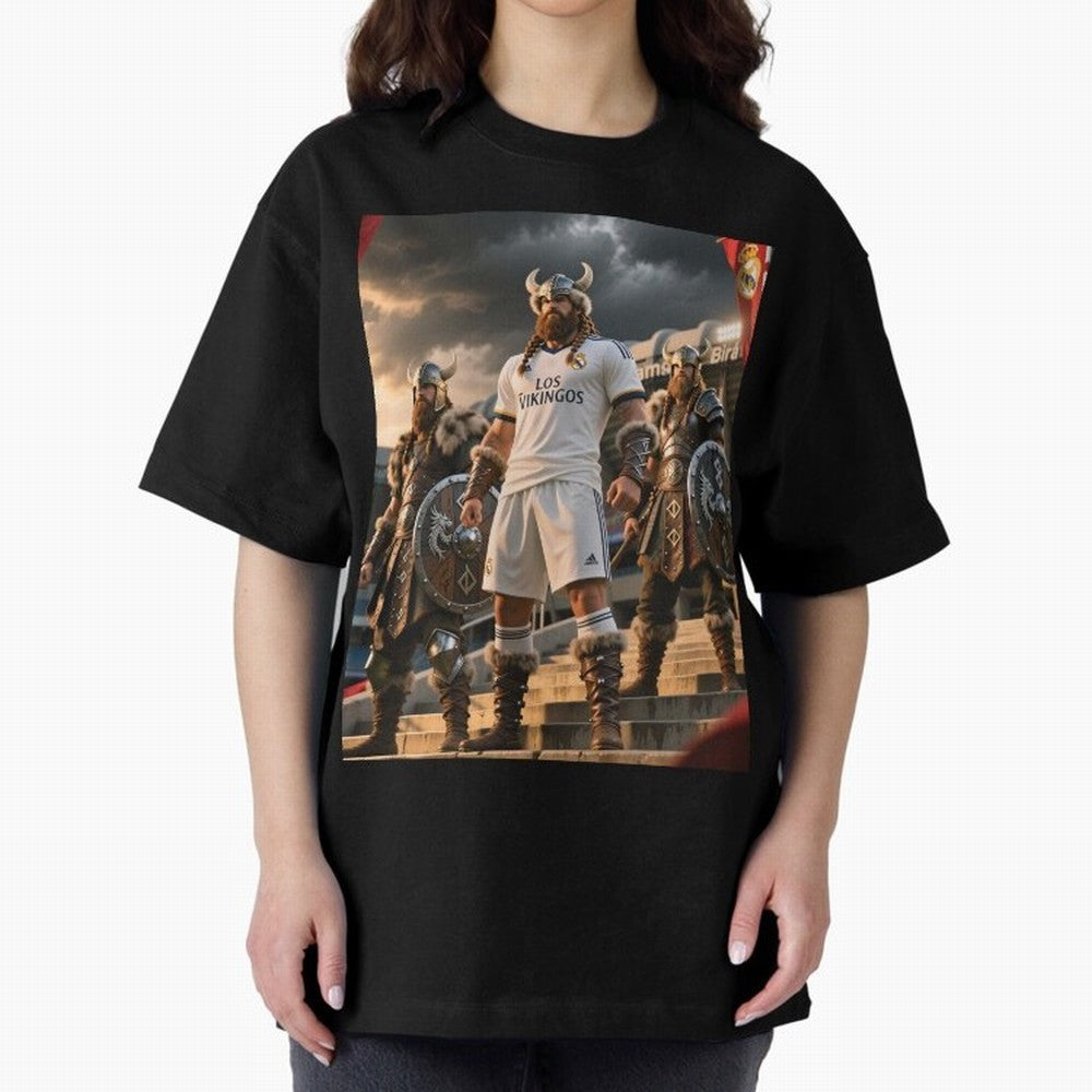 Los Vikingos del Bernab¨¦u Oversized T-Shirt Bring FIFA World Cup 2026 Spirit, Inspired by Argentina, France and Brazil, Messi, Stadium Chants, National Pride, Trophy Dreams and Unforgettable Football Memories; Created for Match Day Parties, Soccer