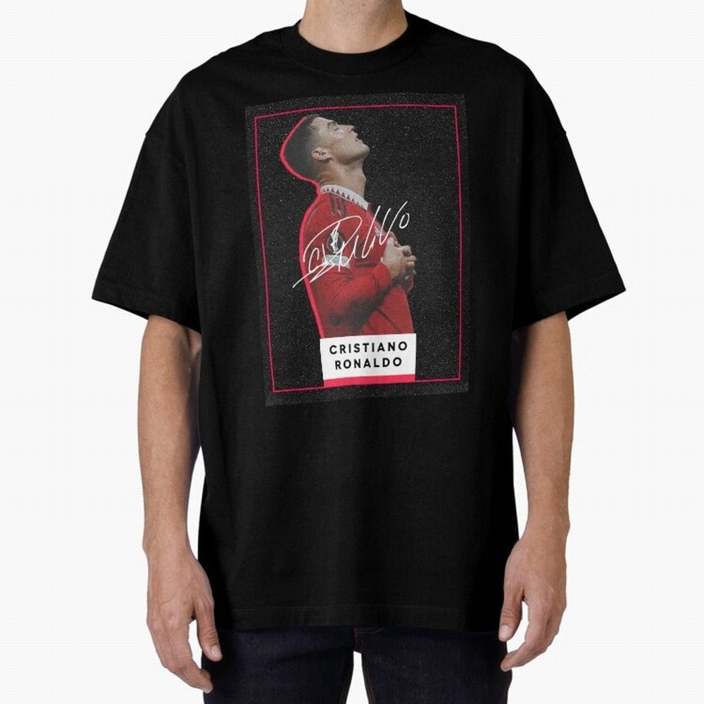 New Celebration Ronaldo Oversized T-Shirt Show Passion for the Stars of FIFA World Cup 2026 USA Canada Mexico Filled with CR7 and Messi, England Energy, Retro Football Energy, Iconic Rivalries, Trophy Chase Drama and Stadium Atmosphere; Ideal for