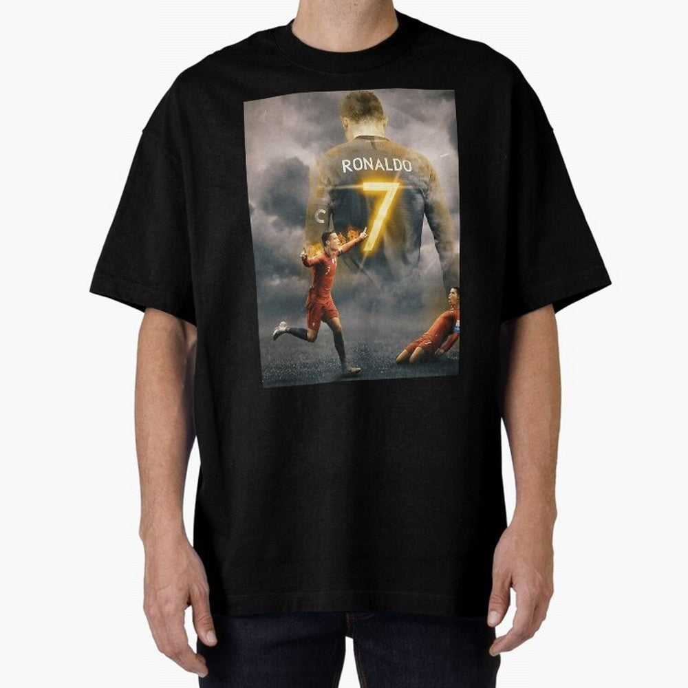 Aesthetic Ronaldo Poster Oversized T-Shirt Bring World Football Passion into the FIFA World Cup 2026 Journey through Neymar, Haaland and Cristiano Ronaldo Highlights, Germany Pride, Fan Favorite Moments, National Team Passion, Big Match Drama and