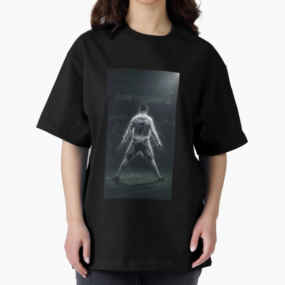 Cristiano Ronaldo Oversized T-Shirt Follow the Final Road of the FIFA World Cup 2026 Group Stage Journey through Mbappe Highlights, England Pride, Match Day Excitement, Supporter Culture, Golden Goals and Global Football Passion; Ideal for Fans Who
