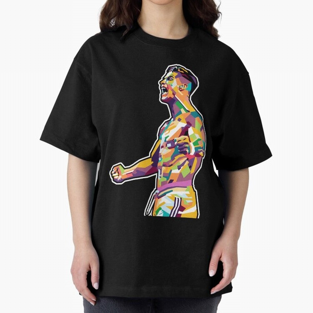Cr7 Pop Art Oversized T-Shirt Bring Trophy Dreams to FIFA World Cup 2026 USA Canada Mexico Featuring Messi and Cristiano Ronaldo, Netherlands Energy, Soccer Culture, Superstar Moments, National Team Dreams and Competitive Fire; Made for Die Hard