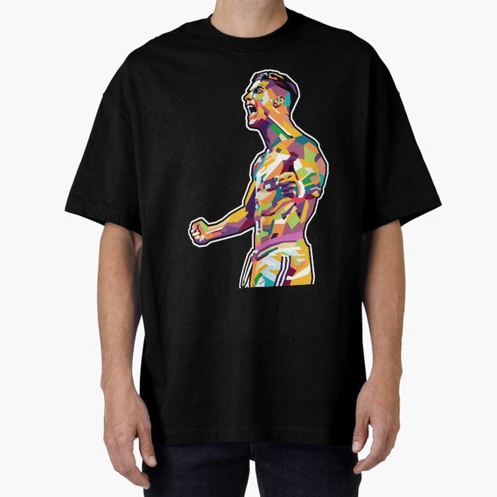 Cr7 Pop Art Oversized T-Shirt Bring Trophy Dreams to FIFA World Cup 2026 USA Canada Mexico Featuring Messi and Cristiano Ronaldo, Netherlands Energy, Soccer Culture, Superstar Moments, National Team Dreams and Competitive Fire; Made for Die Hard