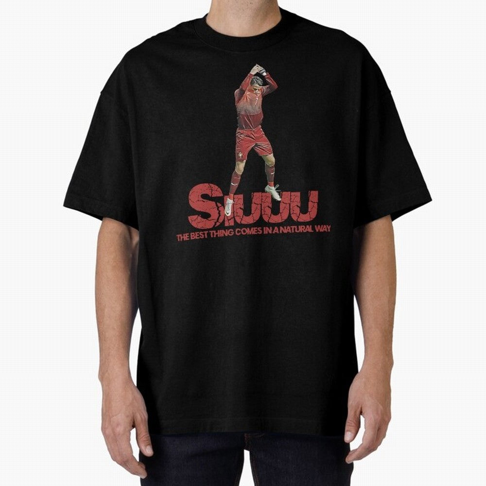 Cr7 Ronaldo Siuuu Oversized T-Shirt Follow Every Goal of FIFA World Cup 2026 Group Stage Spirit, Driven by England, France and Netherlands, Haaland, Sports Nostalgia, International Competition, Famous Players and Unforgettable Victories; Made for