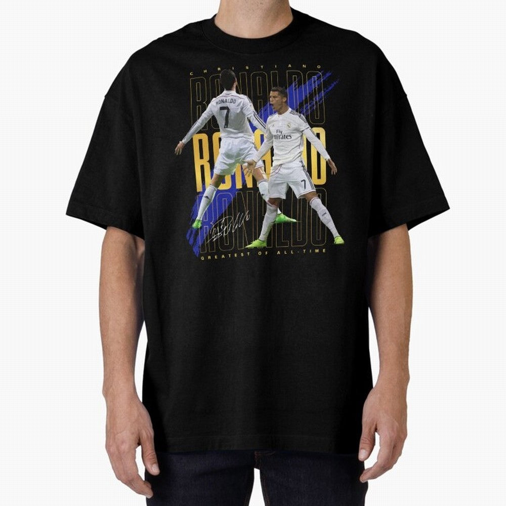 Cristiano Ronaldo Suuiii! Greatest Of All Time Oversized T-Shirt Support the Legends of Global Football Passion for FIFA World Cup 2026 USA Canada Mexico, Inspired by Messi and Cristiano Ronaldo, Brazil, Stadium Chants, National Pride, Trophy