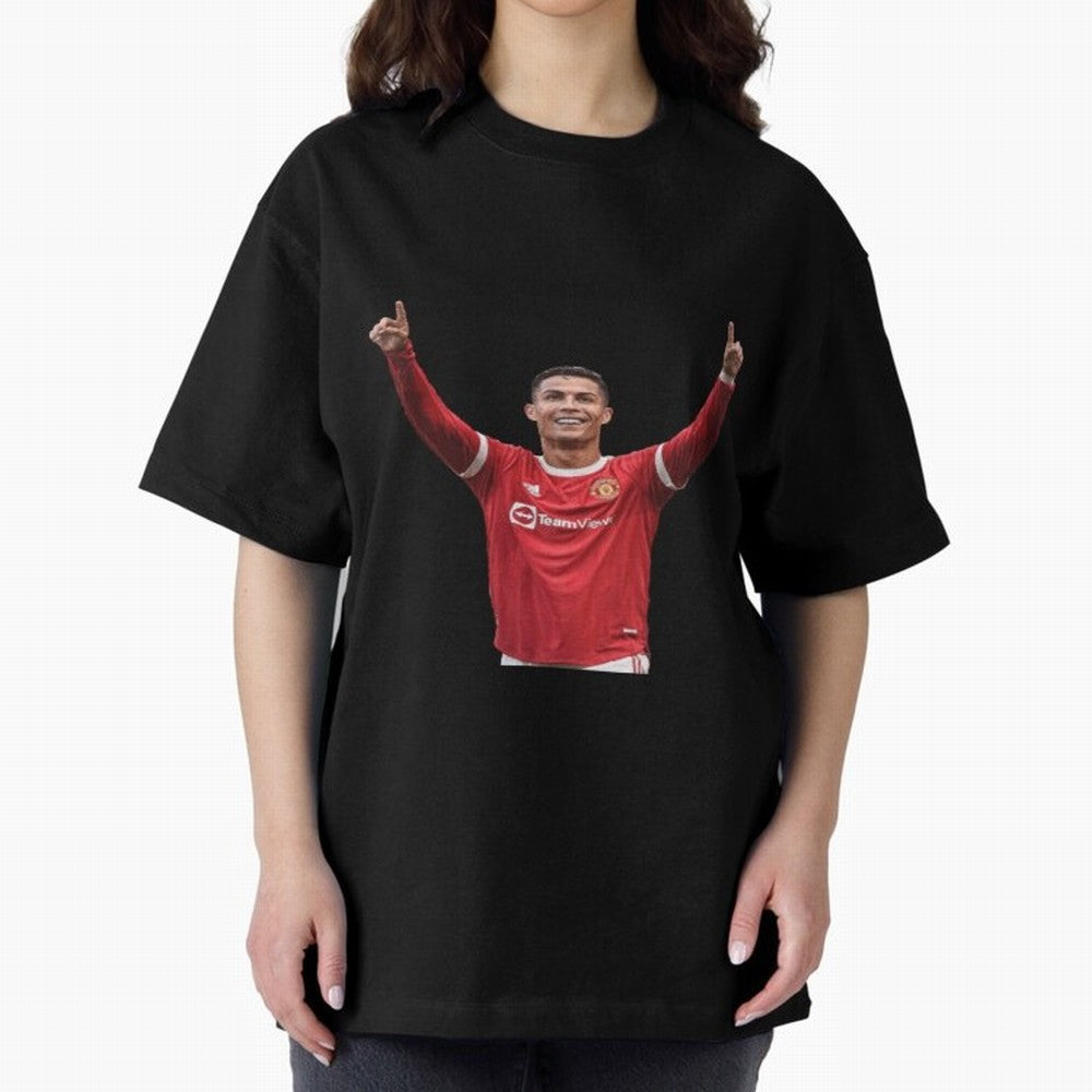 Crisitano Ronaldo Manchester United Oversized T-Shirt Back the Journey through the FIFA World Cup 2026 USA Canada Mexico Journey through Mbappe and Neymar Highlights, Argentina Pride, Supporter Pride, Iconic Celebrations, Legendary Names and Global