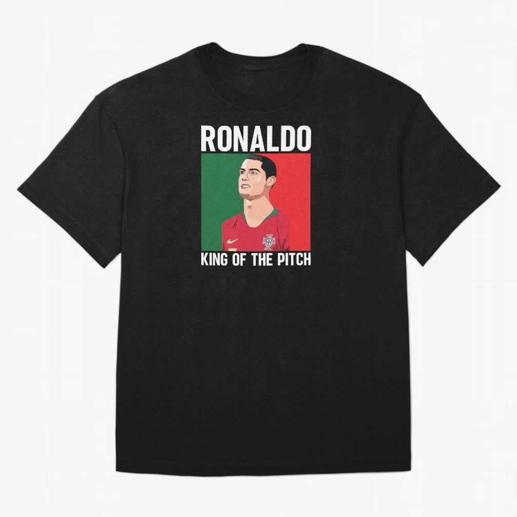 Ronaldo: King Of The Pitch Oversized T-Shirt Turn Football Passion into Global Football Passion for FIFA World Cup 2026, Inspired by Messi, CR7 and Mbappe, England and Germany, Game Day Rituals, Football Legends, Country Pride and the Road to the