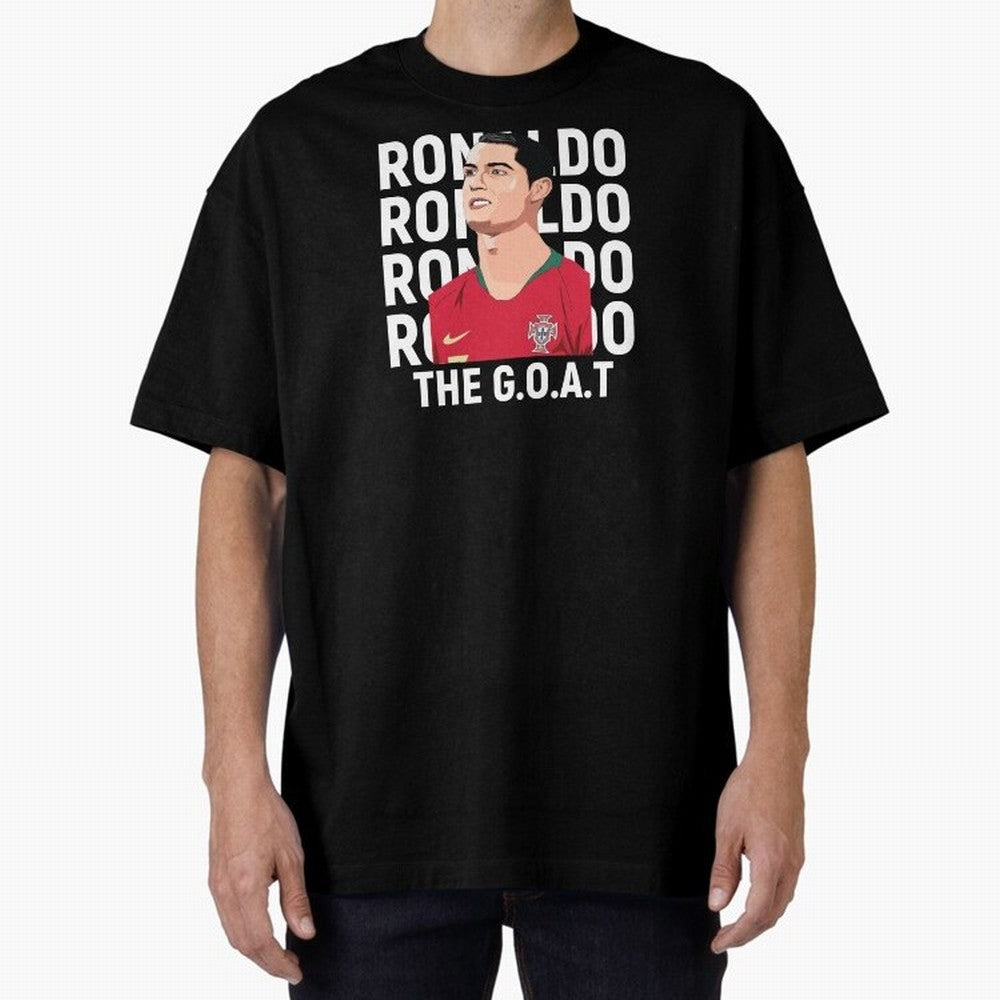Ronaldo The Goat Oversized T-Shirt Show Support during Global Football Passion for FIFA World Cup 2026, Built around Mbappe, Argentina, France and Brazil, Supporter Pride, Iconic Celebrations, Legendary Names and Global Match Day Energy; Built for