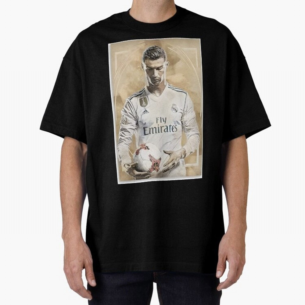 Cr7 Oversized T-Shirt Live the Energy of Match Day Hype around FIFA World Cup 2026 Group Stage, Messi, Neymar and Mbappe, Portugal, Tournament Hype, Historic Matchups, Family Viewing Parties and Global Sports Pride; Perfect for Fans, Collectors,