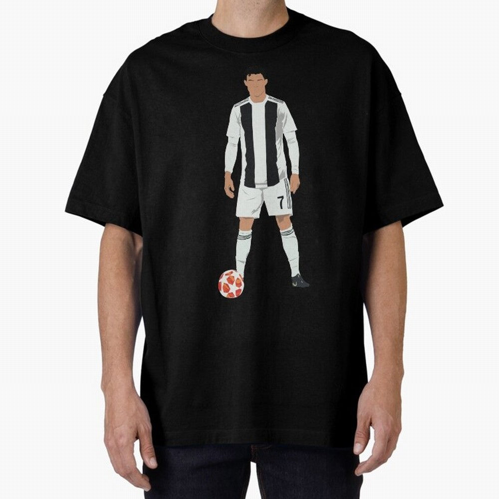 Ronaldo Stance Oversized T-Shirt Join Supporters Worldwide for FIFA World Cup 2026 Group Stage for Fans of CR7 and Messi and Netherlands, Bringing Football History, Final Match Energy, Crowd Noise and Once in a Lifetime Moments; Perfect for People