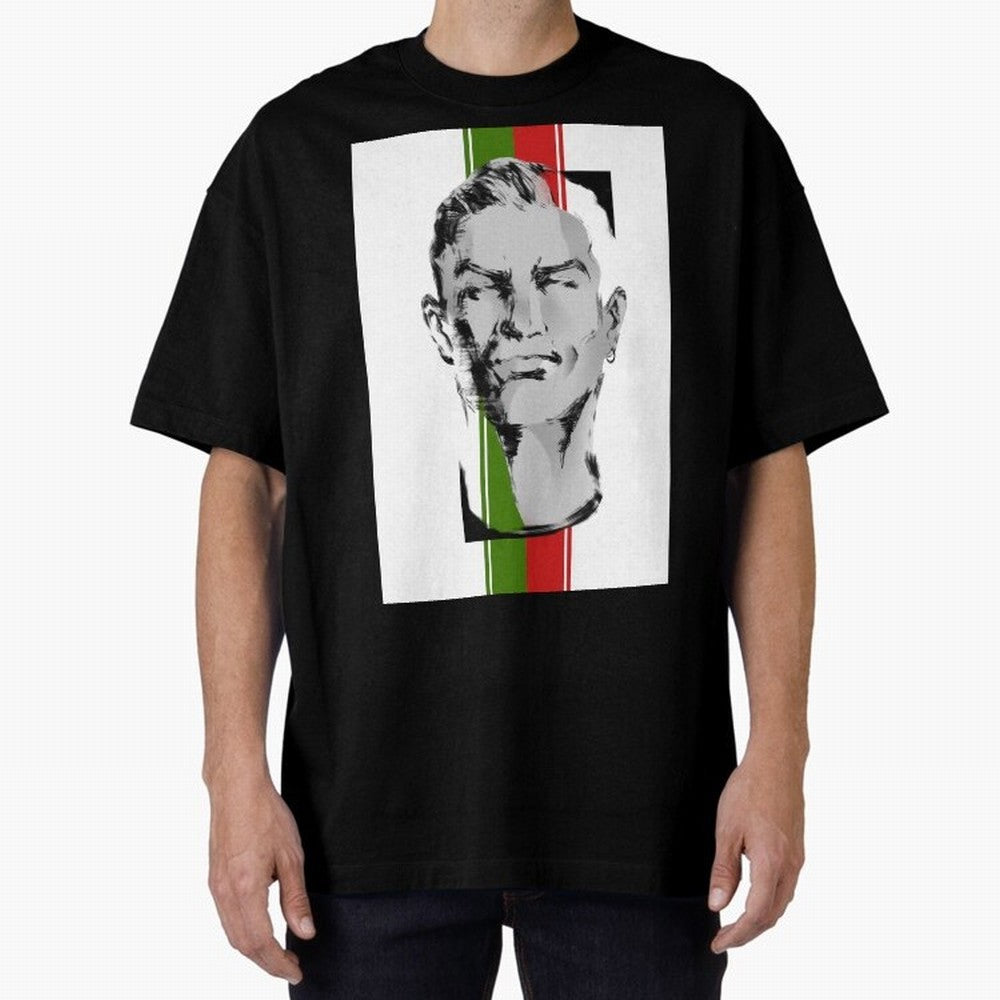 Cristiano Oversized T-Shirt Carry the Colors and Pride of Global Football Passion for FIFA World Cup 2026 USA Canada Mexico, Centered on Haaland, Germany, Football Festival Excitement, Trophy Ambitions, Country Rivalries and Star Player Buzz; Made