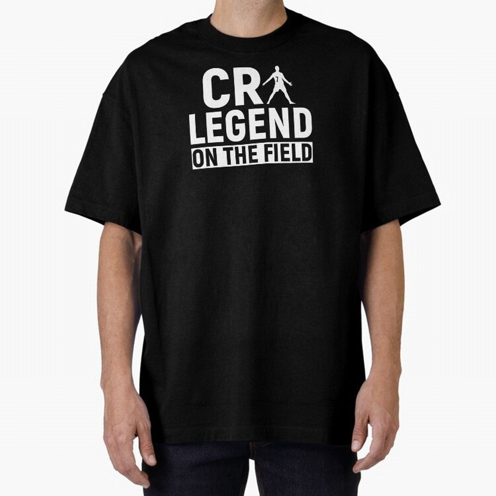 Cr7 Legend On The Field Oversized T-Shirt Follow FIFA World Cup 2026 USA Canada Mexico for Fans of Neymar, Haaland and Cristiano Ronaldo and Argentina, Bringing Championship Spirit, Famous Goals, Roaring Crowds and International Football Unity;