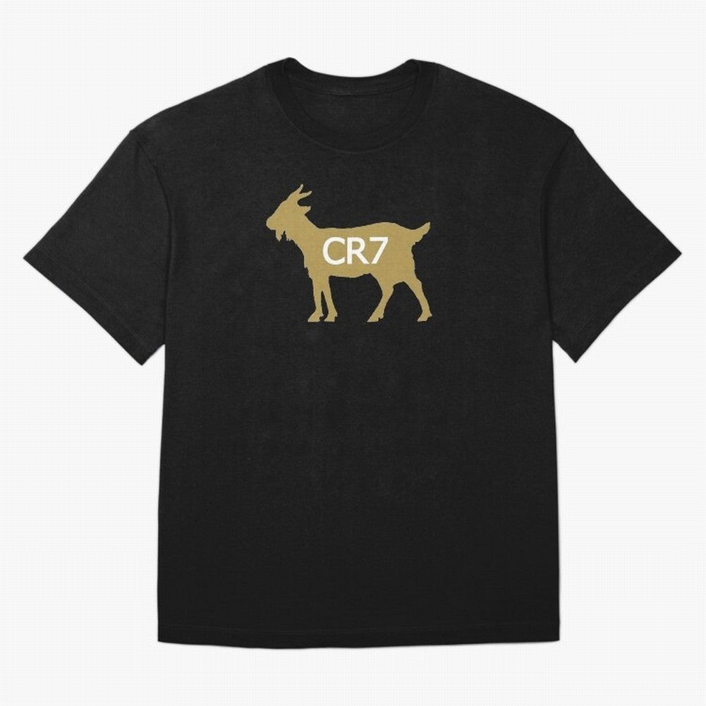 CR7 GOAT Gold B Oversized T-Shirt Bring Trophy Dreams to FIFA World Cup 2026 Filled with Neymar, Haaland and Cristiano Ronaldo, Spain Energy, Tournament Hype, Historic Matchups, Family Viewing Parties and Global Sports Pride; Built for Supporters