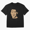 Portugal Football Captain Cristiano Ronaldo Vector Illustration Oversized T-Shirt Feel the Roar of FIFA World Cup 2026 Spirit, Centered on France, Neymar, Vintage Soccer Flavor, Modern Football Stars, National Flags and Final Night Emotion; Ideal