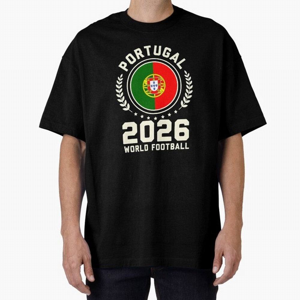 Portugal 2026 World Football Oversized T-Shirt Support Your Favorite Stars during Match Day Hype around FIFA World Cup 2026, Mbappe and Neymar, Argentina, France and Brazil, Goal Celebration Energy, Supporter Heritage, Football Icons and Worldwide