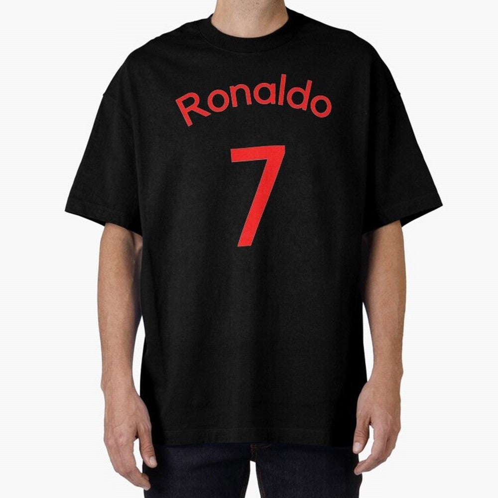 Ronaldo Manchester United Oversized T-Shirt Mark Match Day Hype around FIFA World Cup 2026, Messi, Neymar and Mbappe, France, Stadium Memories, Football Loyalty, International Chants and Championship Tradition; Perfect for Supporters Who Want Bold