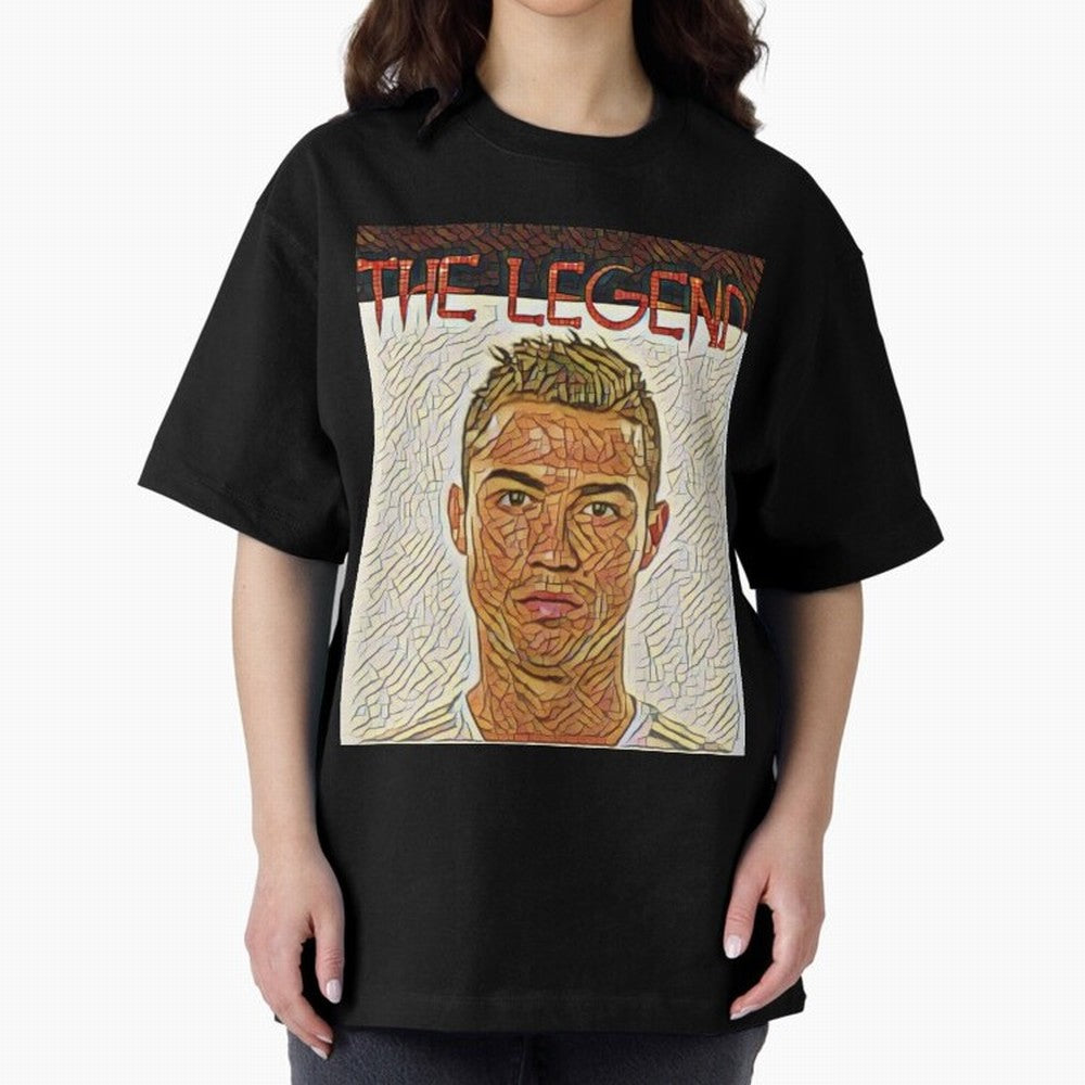Cristiano Ronaldo Oversized T-Shirt Stand with Match Day Hype around FIFA World Cup 2026 Group Stage, CR7 and Messi, Argentina and Brazil, Global Supporter Spirit, Legendary Goals, National Colors and Tournament Celebration; Made for Die Hard