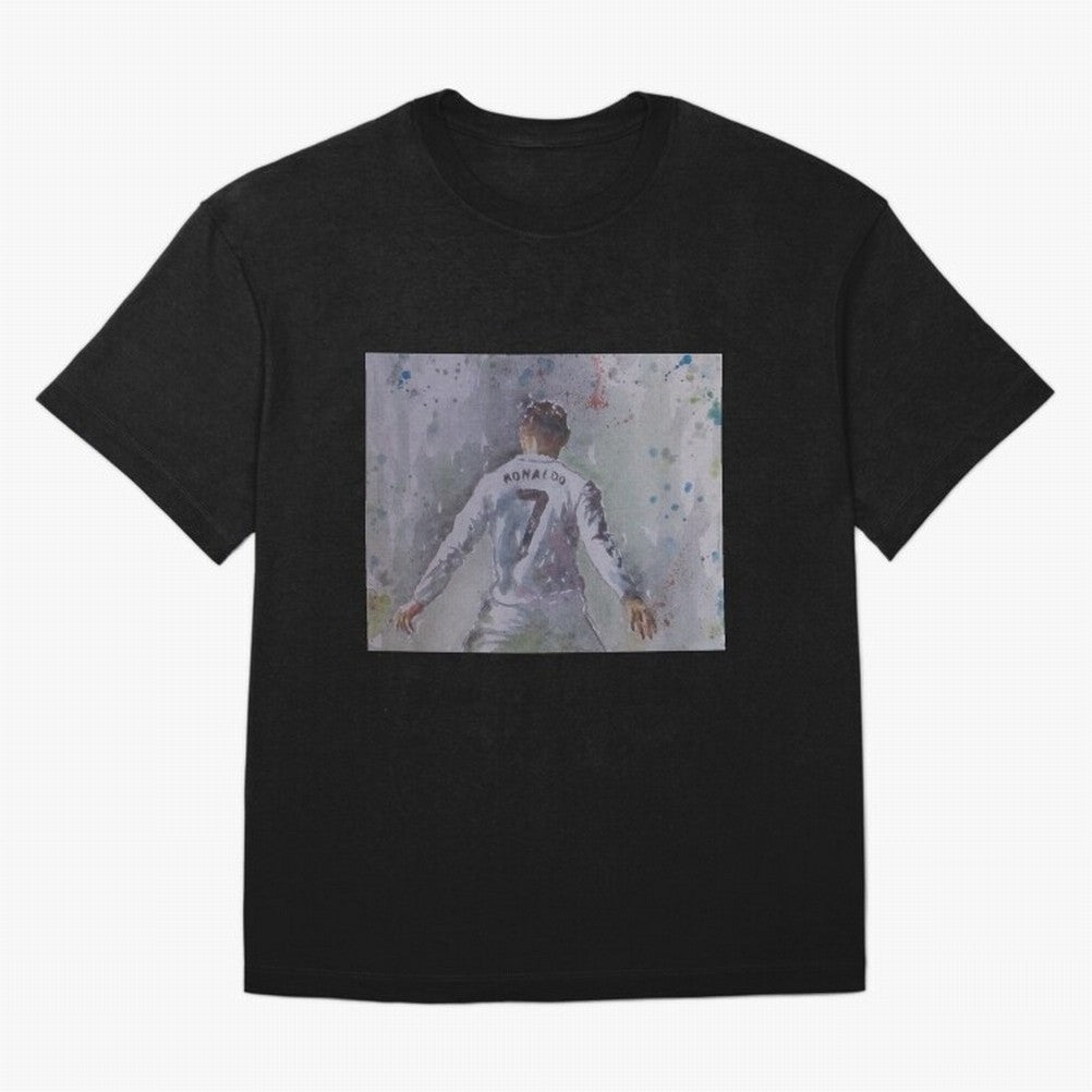 Cristiano Ronaldo - Portrait 2 Oversized T-Shirt Celebrate the Road through FIFA World Cup 2026 USA Canada Mexico for Fans of Messi and Cristiano Ronaldo and Germany, Bringing Match Day Excitement, Supporter Culture, Golden Goals and Global