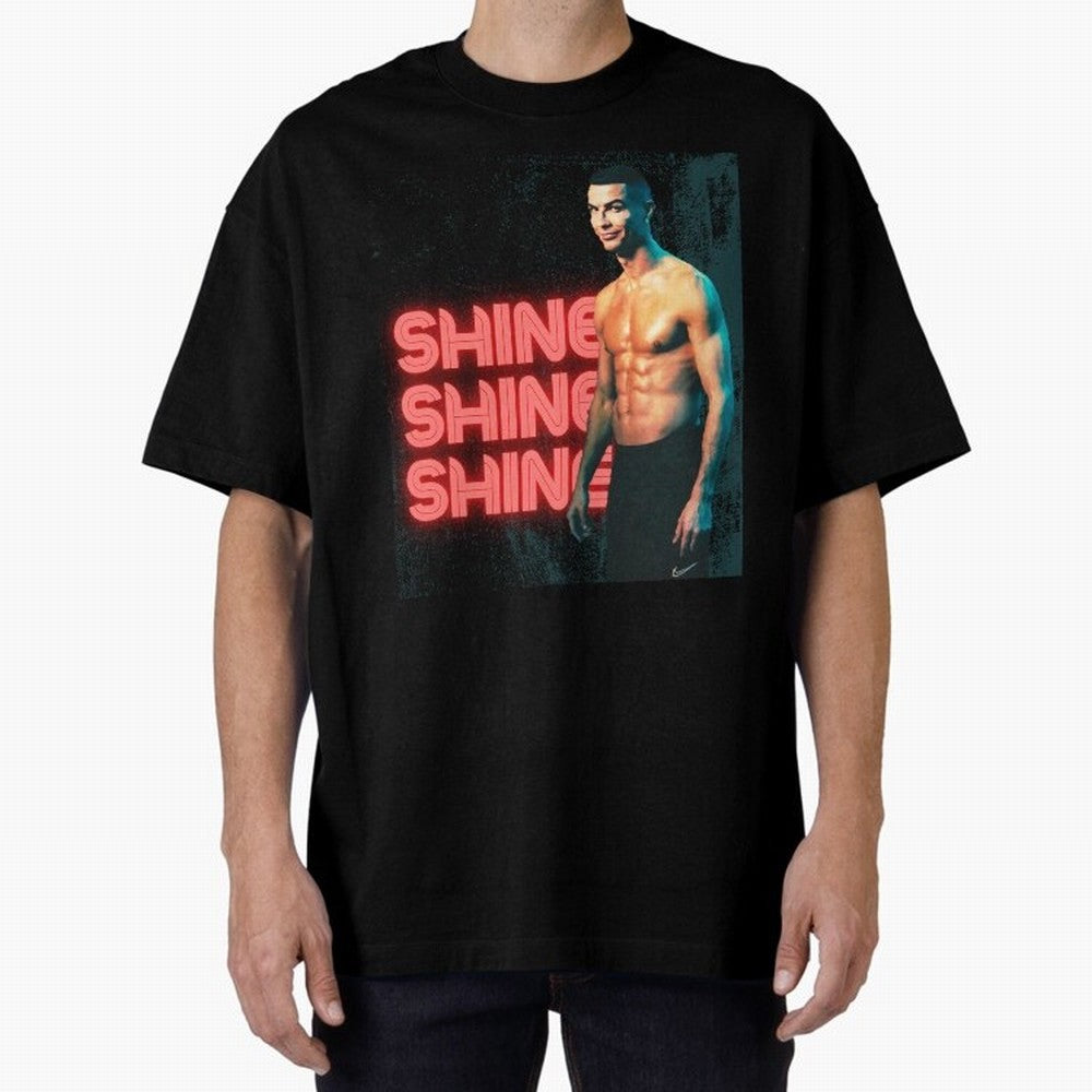 Cristiano Ronaldo Shine Oversized T-Shirt Fuel Your Fan Pride for FIFA World Cup 2026 Group Stage Spirit, Celebrating France and Portugal, Haaland, Match Day Excitement, Supporter Culture, Golden Goals and Global Football Passion; Perfect for