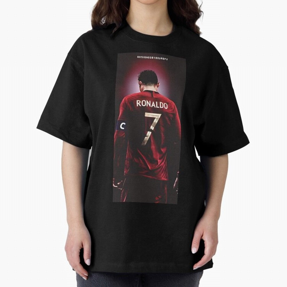 Cristiano Ronaldo Oversized T-Shirt Celebrate the FIFA World Cup 2026 Group Stage Journey through Haaland Highlights, France Pride, Game Day Rituals, Football Legends, Country Pride and the Road to the Final; Built for Supporters Chasing Trophy
