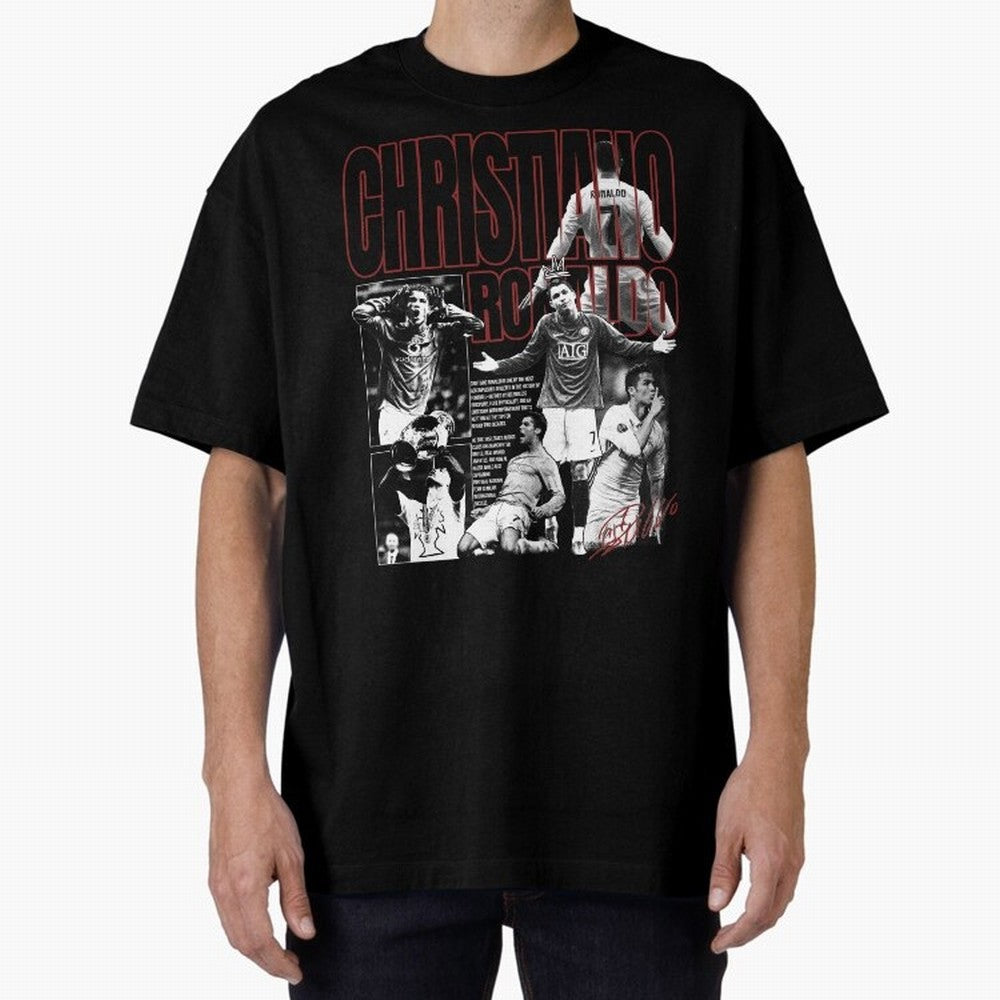 Cristiano Ronaldo Vintage Graphic Oversized T-Shirt Carry National Pride through FIFA World Cup 2026 USA Canada Mexico Driven by Cristiano Ronaldo, Haaland and CR7, Spain and Netherlands Energy, Retro Football Energy, Iconic Rivalries, Trophy Chase