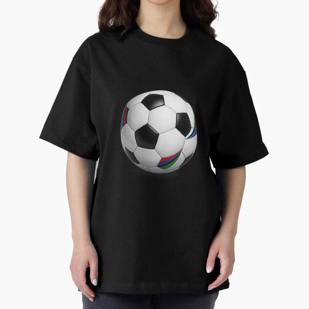 Kick Power Football Design | Classic Soccer Ball Sports Artwork Oversized T-Shirt Celebrate Global Football Passion for FIFA World Cup 2026 USA Canada Mexico, Centered on Messi, England, Worldwide Fan Energy, Dramatic Goals, Stadium Lights and