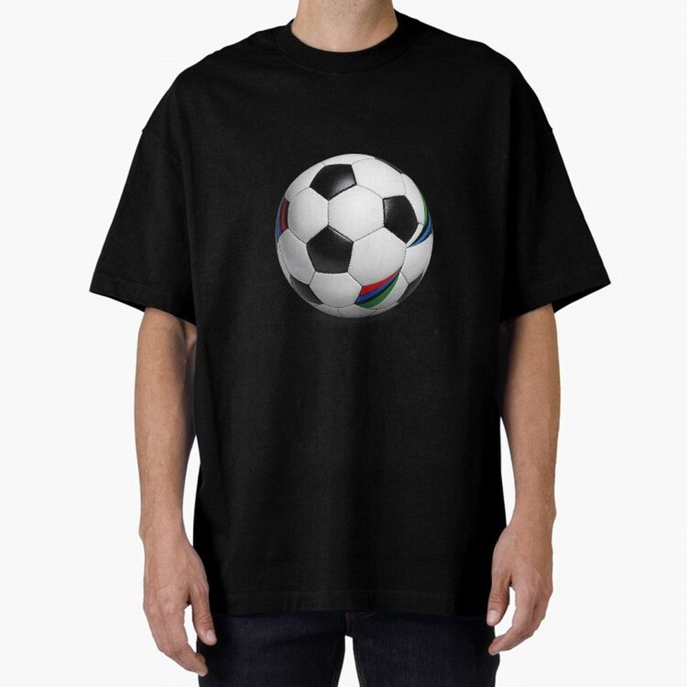 Kick Power Football Design | Classic Soccer Ball Sports Artwork Oversized T-Shirt Celebrate Global Football Passion for FIFA World Cup 2026 USA Canada Mexico, Centered on Messi, England, Worldwide Fan Energy, Dramatic Goals, Stadium Lights and