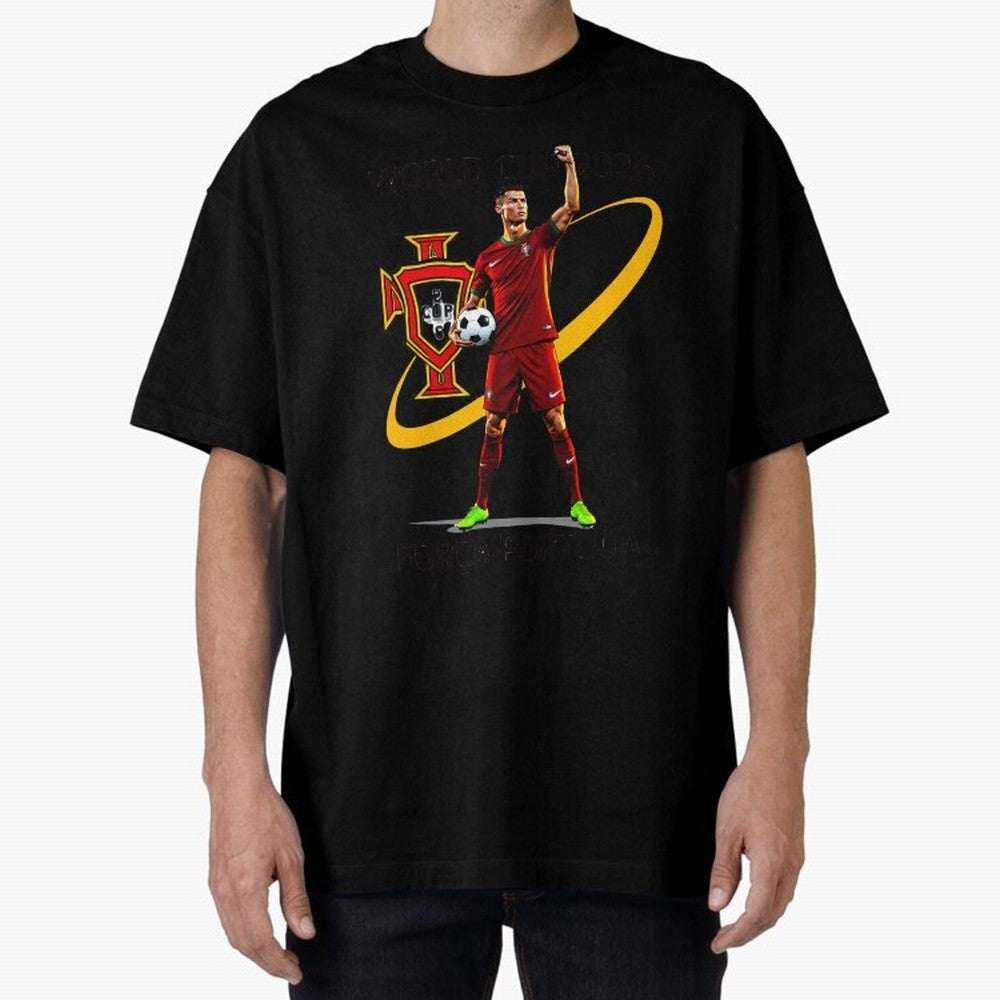 FIFA World Cup 2026 - Portugal Fan Oversized T-Shirt Make Memories around FIFA World Cup 2026 Group Stage Inspired by Neymar, Haaland and Cristiano Ronaldo, England, France and Netherlands Energy, Supporter Pride, Iconic Celebrations, Legendary