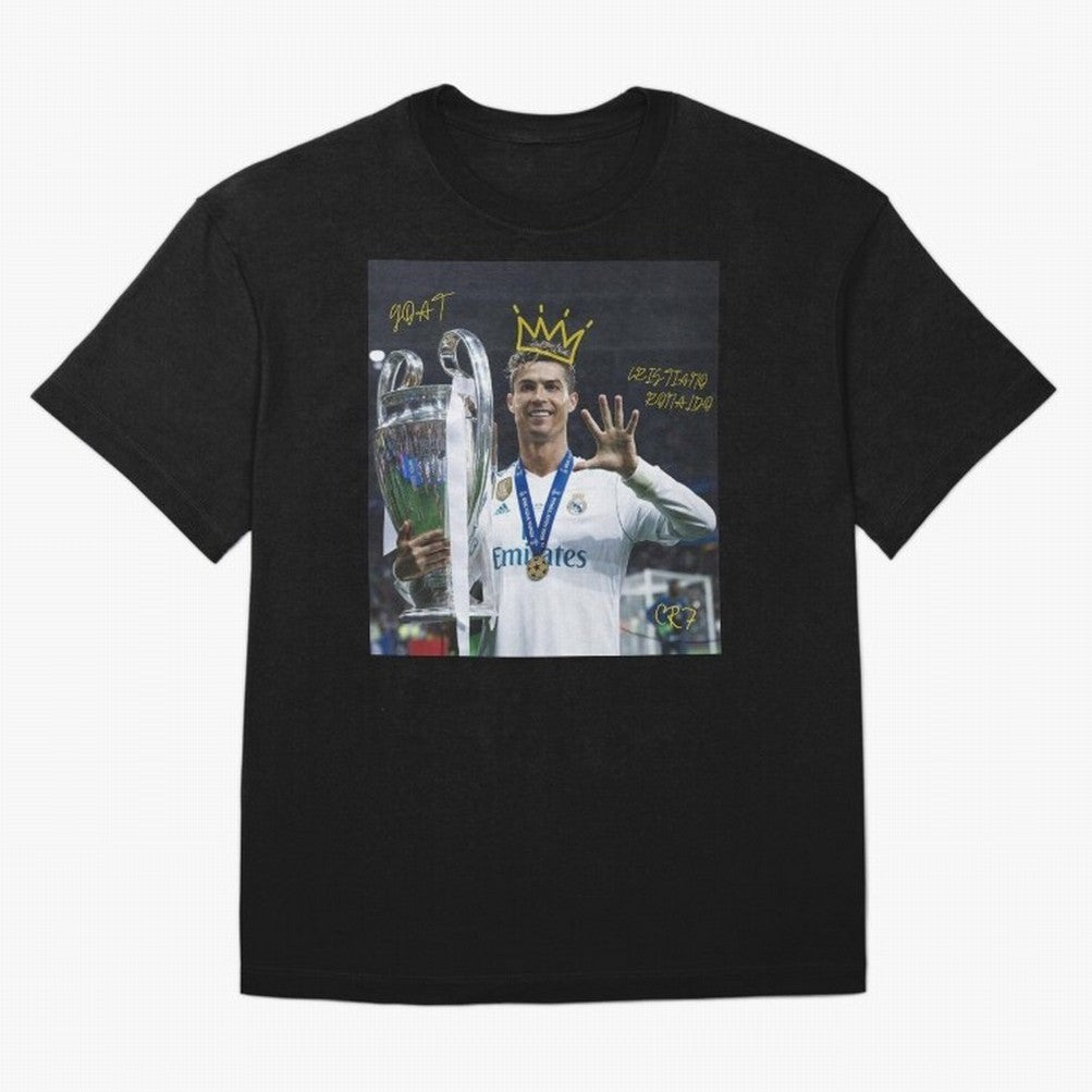 Cristiano Ronaldo- GOAT Oversized T-Shirt Celebrate Fan Culture around FIFA World Cup 2026 USA Canada Mexico for Fans of Cristiano Ronaldo and France, Bringing Match Day Excitement, Supporter Culture, Golden Goals and Global Football Passion;