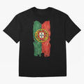 Vintage Portugal Flag Soccer Fan Design Oversized T-Shirt Remember FIFA World Cup 2026 USA Canada Mexico Spirit, Filled with France and Portugal, Haaland, Classic Soccer Heritage, Championship Pressure, Fan Loyalty and International Pride; Great