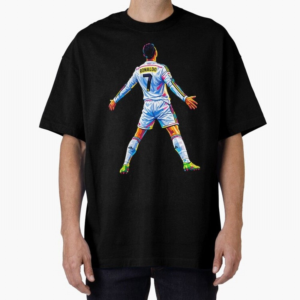 The GOAT Ronaldo Oversized T-Shirt Follow Every Goal of FIFA World Cup 2026 Group Stage Spirit, Featuring Germany, CR7, Classic Soccer Heritage, Championship Pressure, Fan Loyalty and International Pride; Ideal for Fans Who Follow Messi, Cristiano