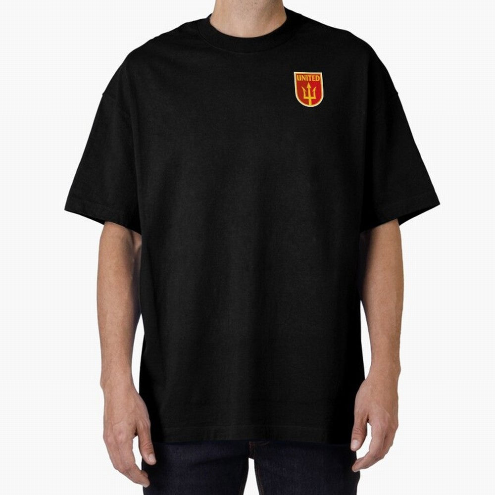 Manchester United Classic Shield Oversized T-Shirt Show Fan Pride Across FIFA World Cup 2026 Driven by Cristiano Ronaldo, Haaland and CR7, Portugal Energy, Stadium Chants, National Pride, Trophy Dreams and Unforgettable Football Memories; Made for