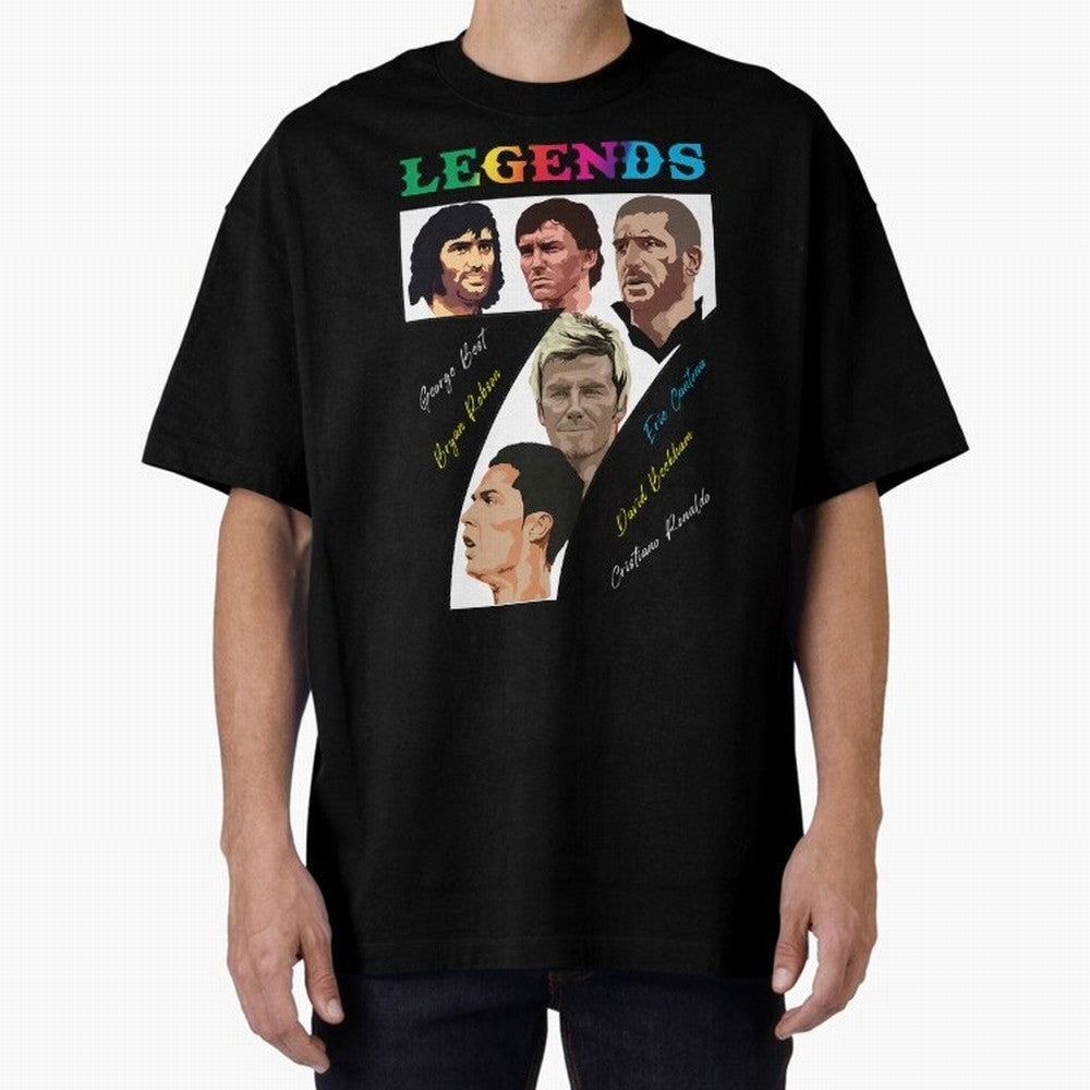 LEGENDS OF FOOTBALL Oversized T-Shirt Turn Up for FIFA World Cup 2026 Built around Messi and Cristiano Ronaldo, Argentina and Brazil Energy, Goal Celebration Energy, Supporter Heritage, Football Icons and Worldwide Tournament Joy; Made for Die Hard