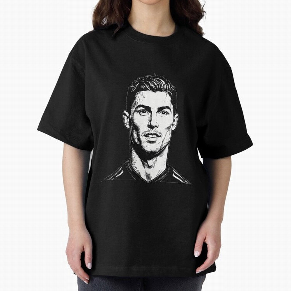 Cristiano Ronaldo Oversized T-Shirt Support FIFA World Cup 2026 Group Stage Centered on Haaland and Mbappe, Spain and Netherlands Energy, Football Festival Excitement, Trophy Ambitions, Country Rivalries and Star Player Buzz; Ideal for Football