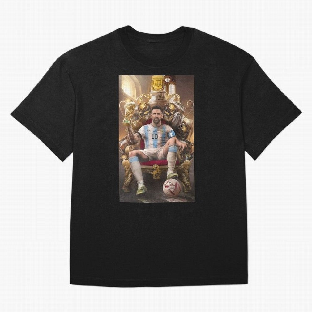 Lionel Messi Oversized T-Shirt Embrace Match Day Hype around FIFA World Cup 2026 USA Canada Mexico, Messi, Neymar and Mbappe, Portugal, Sports Nostalgia, International Competition, Famous Players and Unforgettable Victories; Made for Collectors Who