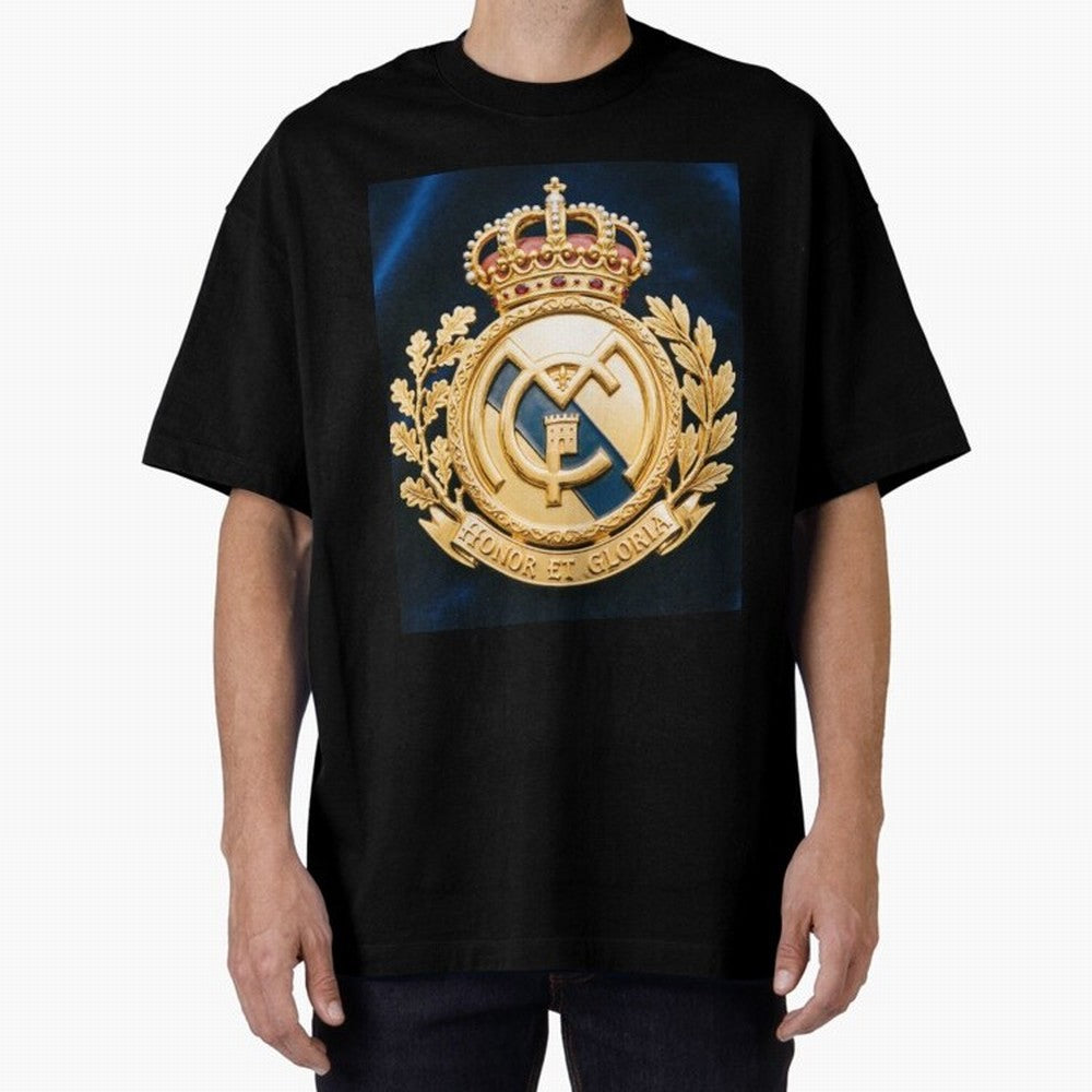 Madrid Honor y Gloria Oversized T-Shirt Show Support during FIFA World Cup 2026 Driven by Mbappe, England and Germany Energy, Game Day Rituals, Football Legends, Country Pride and the Road to the Final; Made for Die Hard Supporters, Soccer Lovers,