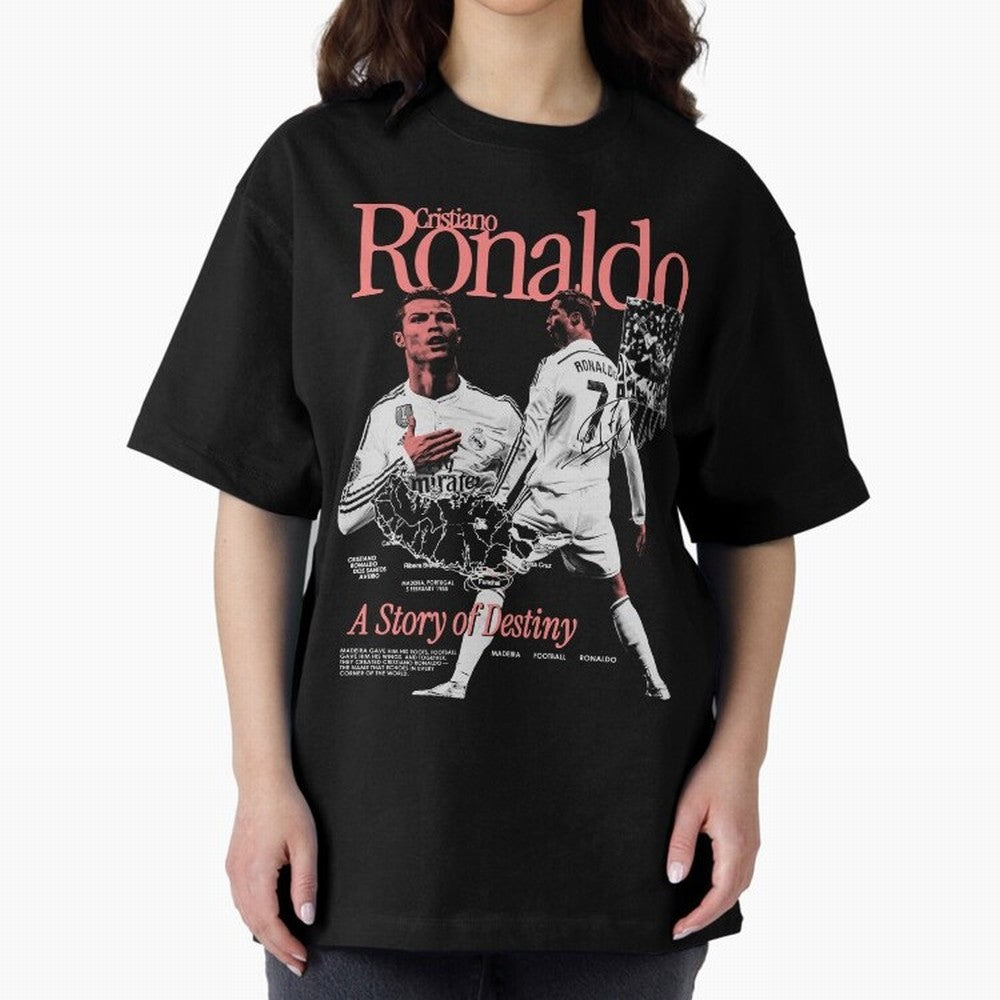 CR7 Cristiano Oversized T-Shirt Turn Up for FIFA World Cup 2026 Group Stage Spirit, Centered on France and Portugal, Neymar, Tournament Hype, Historic Matchups, Family Viewing Parties and Global Sports Pride; Made for Collectors Who Enjoy Iconic