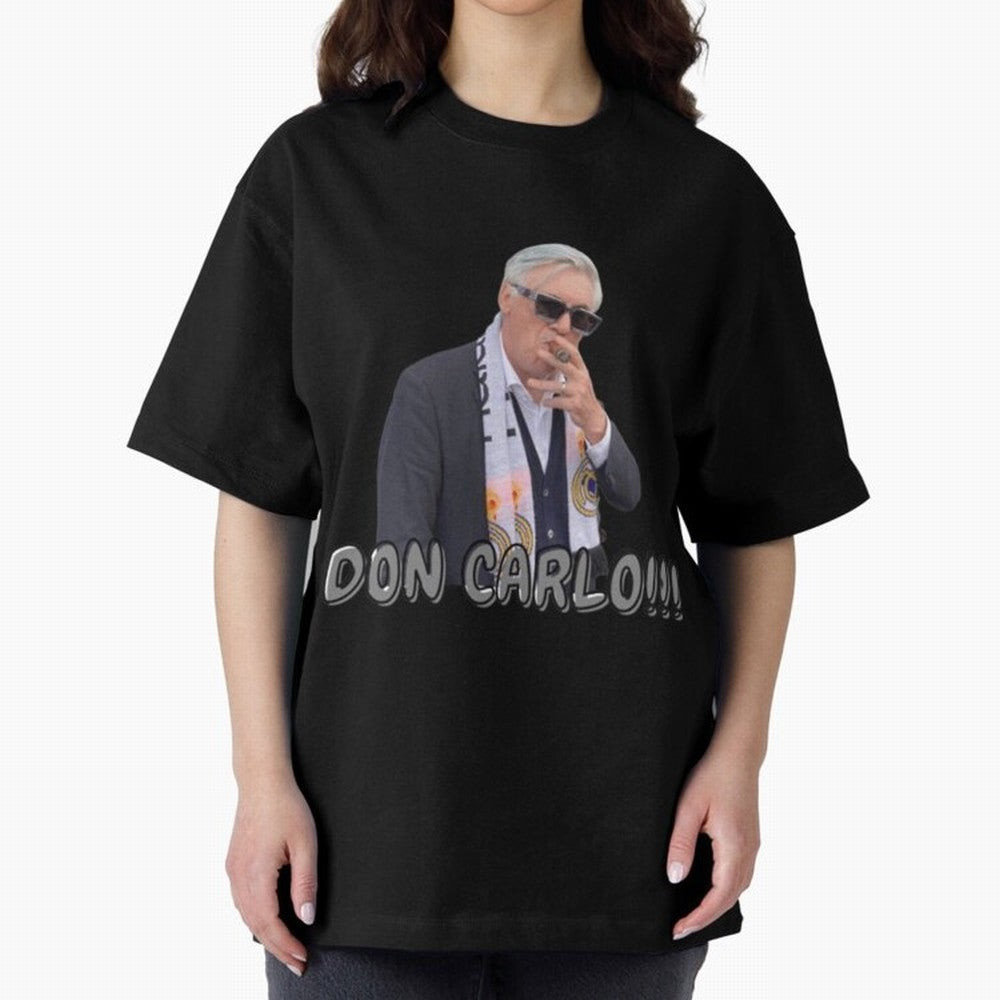 Don Carlo Ancelotti Oversized T-Shirt Make Every Kick Count in Global Football Passion for FIFA World Cup 2026 Group Stage, Made for Messi and Cristiano Ronaldo, England, France and Netherlands, Fan Favorite Moments, National Team Passion, Big