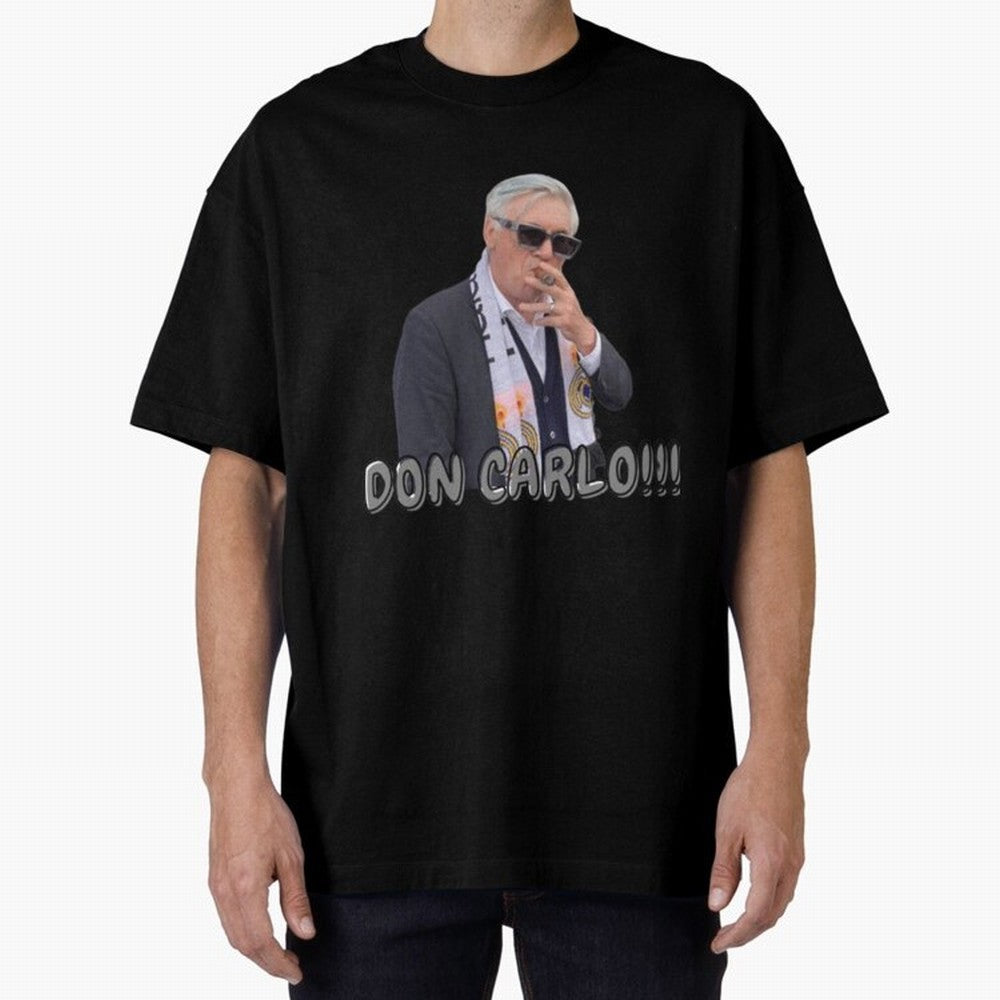 Don Carlo Ancelotti Oversized T-Shirt Make Every Kick Count in Global Football Passion for FIFA World Cup 2026 Group Stage, Made for Messi and Cristiano Ronaldo, England, France and Netherlands, Fan Favorite Moments, National Team Passion, Big
