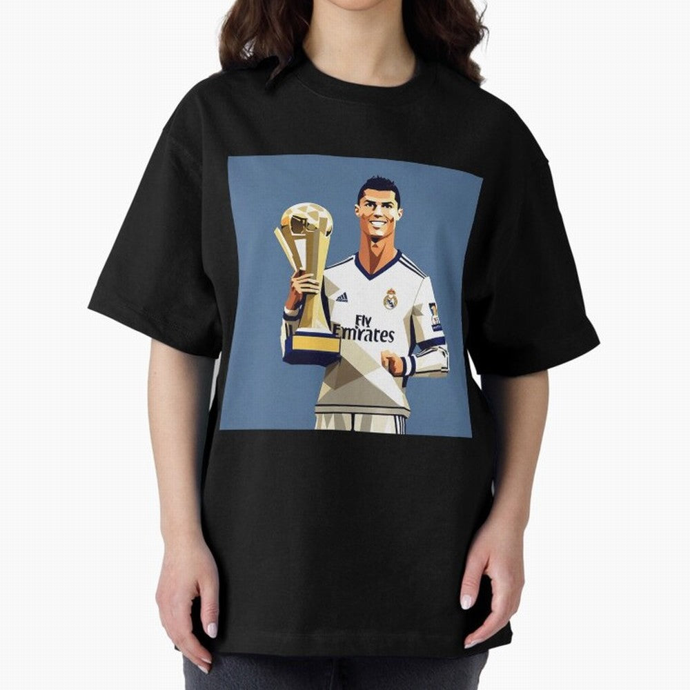 Cristiano Ronaldo Cr7 The Best Artwork Futbol Soccer Oversized T-Shirt Make Every Match About the FIFA World Cup 2026 Group Stage Journey through Messi, CR7 and Mbappe Highlights, Portugal Pride, Supporter Pride, Iconic Celebrations, Legendary