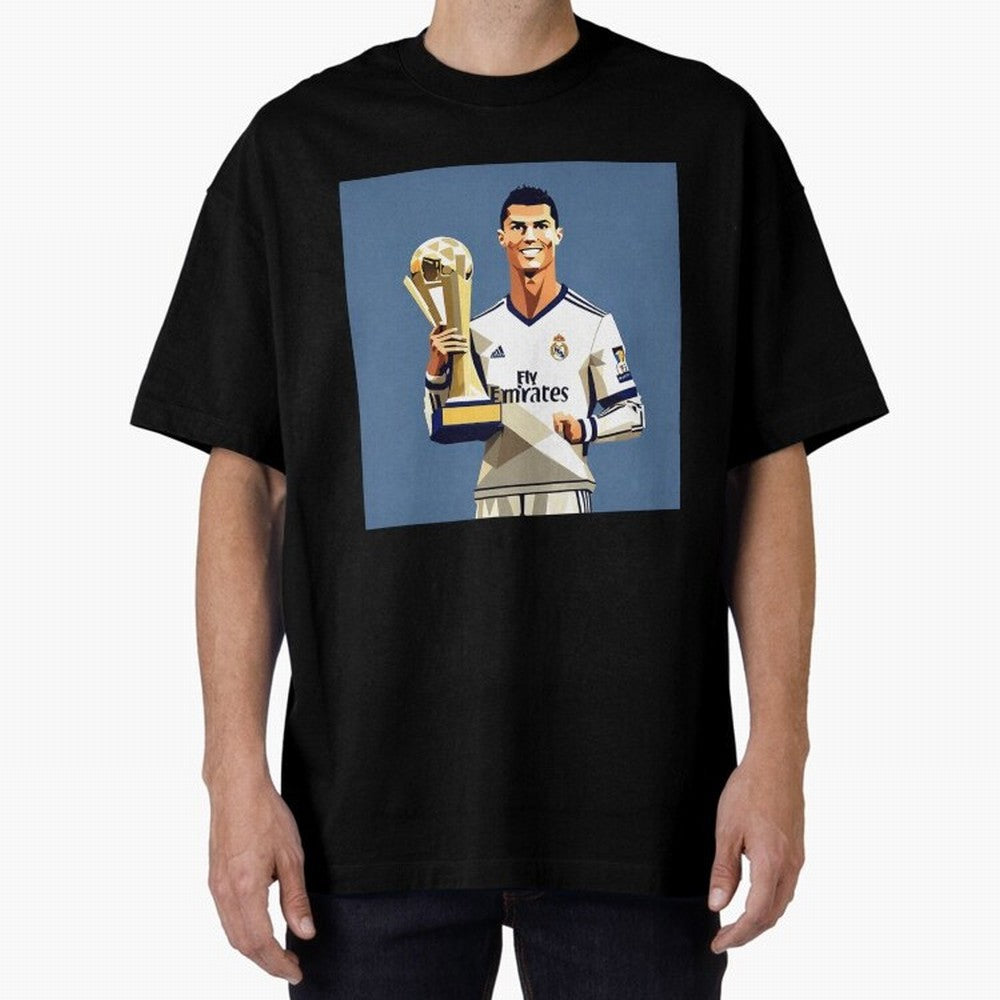 Cristiano Ronaldo Cr7 The Best Artwork Futbol Soccer Oversized T-Shirt Make Every Match About the FIFA World Cup 2026 Group Stage Journey through Messi, CR7 and Mbappe Highlights, Portugal Pride, Supporter Pride, Iconic Celebrations, Legendary